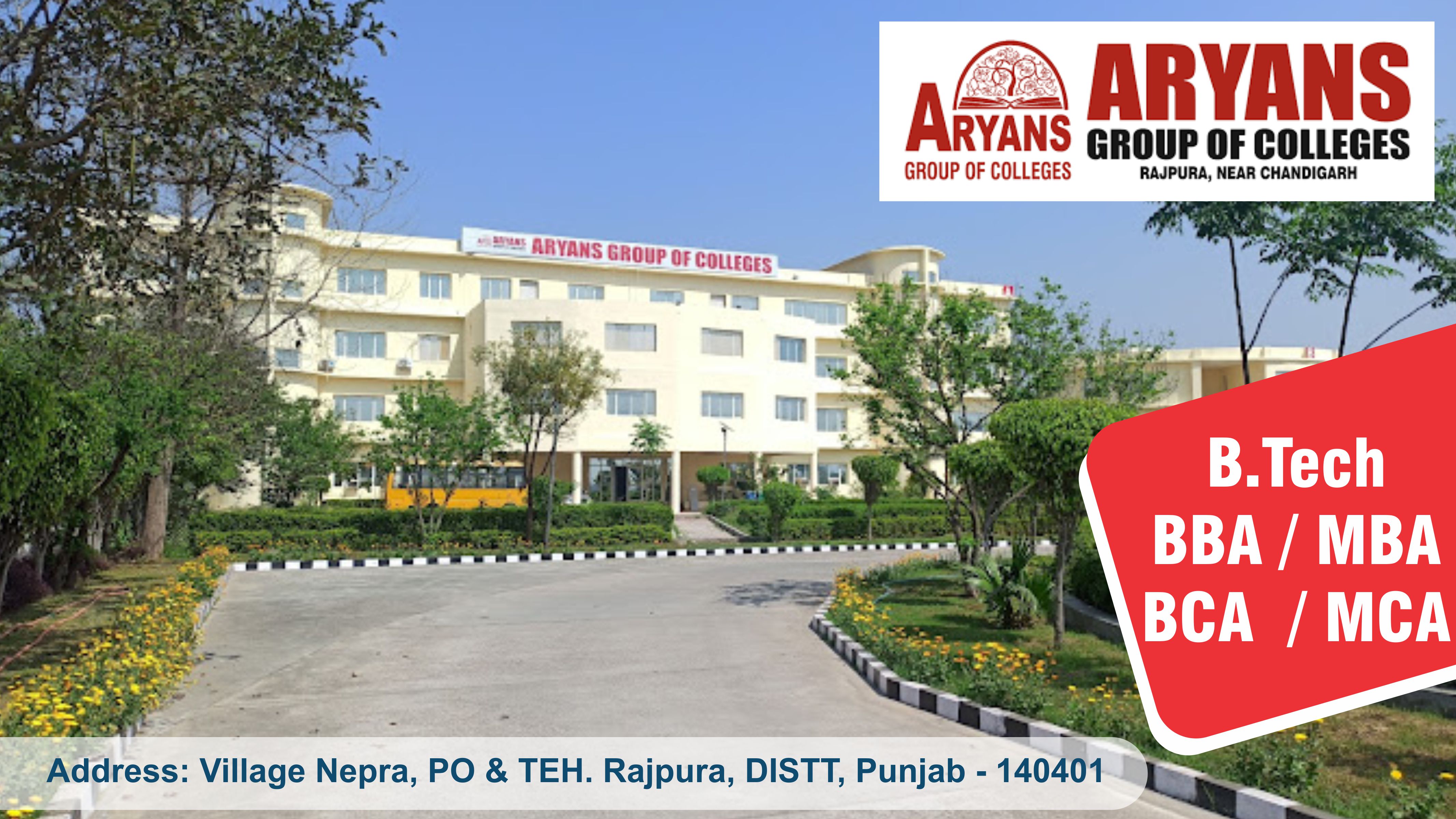 out side view of Aryans Group Of Colleges